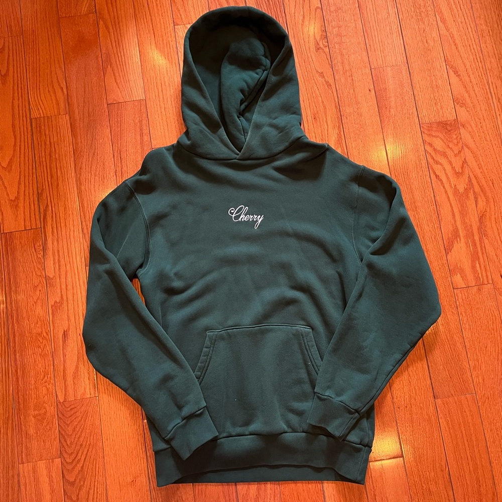 Cherry LA Dark Green Script Logo Hoodie